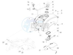 Audace 1400 Carbon 1380 (NAFTA) drawing Fuel tank