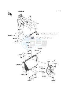 Z1000 ZR1000B8F FR GB XX (EU ME A(FRICA) drawing Radiator