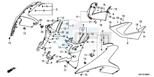 VFR800XD CrossRunner - VFR800X UK - (E) drawing SIDE COWL