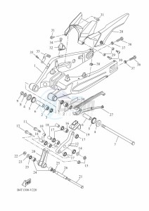 TRACER 700 MTT690-A (B4T1) drawing REAR ARM