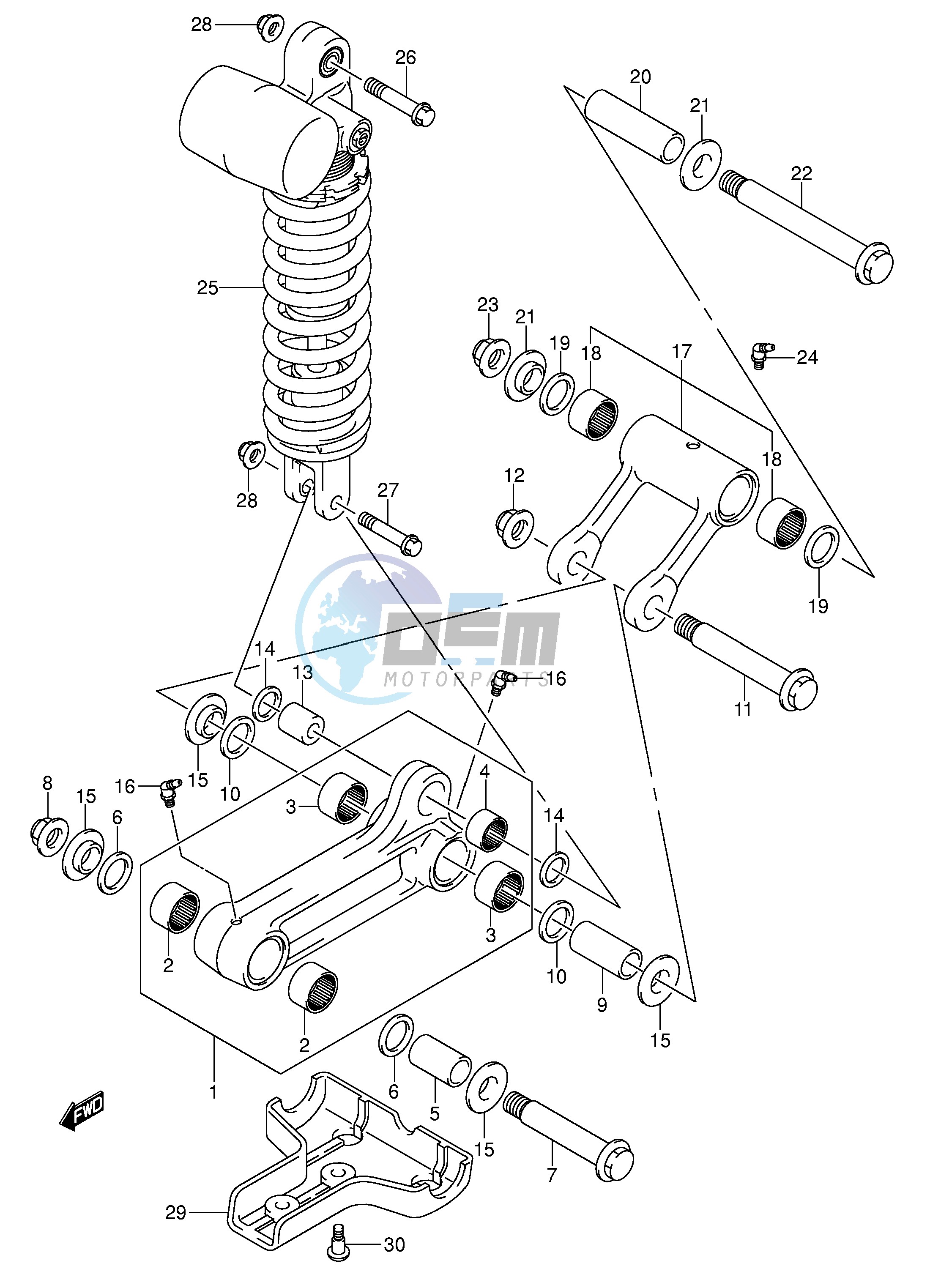 REAR CUSHION LEVER (MODEL K5 K6 K7)