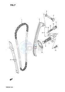 DR200 (E24) drawing CAM CHAIN