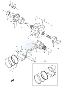 AN400 (E2) Burgman drawing CRANKSHAFT