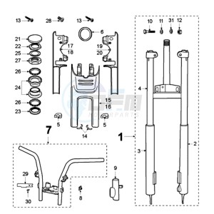 FOX LNA 2 drawing FORKS AND STEERING