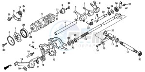 TRX250 RECON drawing GEARSHIFT DRUM