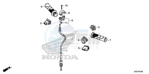 AFS110CSFF CB1000R 2ED - (2ED) drawing HANDLE GRIP/ SWITCH/ CABLE