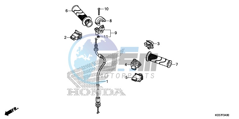 HANDLE GRIP/ SWITCH/ CABLE