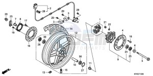 VTR2509 Europe Direct - (ED / LL) drawing REAR WHEEL