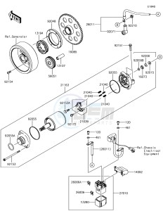 Z1000SX ZX1000WHF XX (EU ME A(FRICA) drawing Starter Motor