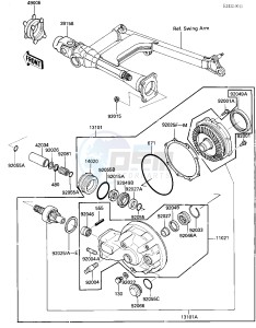 VN 700 A [LTD] (A1) [LTD] drawing DRIVE SHAFT_FINAL GEARS