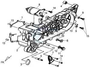 ALLO 50 45KMH drawing CRANKCASE - STARTER