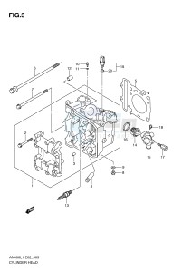 AN400 (E2) Burgman drawing CYLINDER HEAD