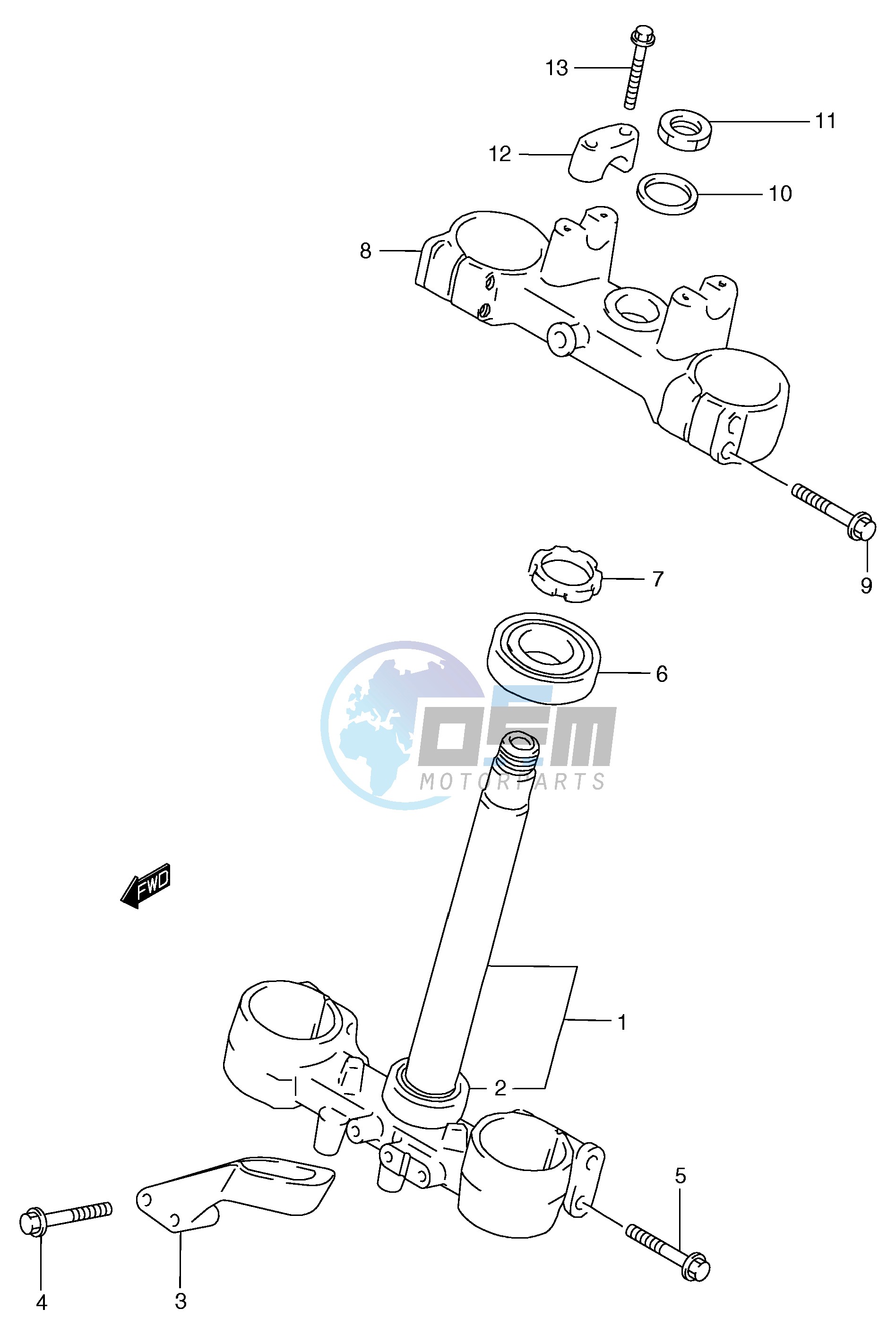 STEERING STEM (MODEL X Y)