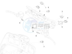 GTS 300 ie Super ABS (USA) (AU, HK) drawing Selectors - Switches - Buttons