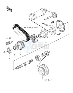 KZ 750 E (E1) drawing SECONDARY SHAFT -- 80 KZY 50-E1- -