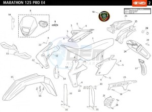 MARATHON-125-E4-TROPHY-UK-WHITE drawing PLASTICS - COVERS