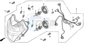 FJS600D SILVER WING drawing HEADLIGHT