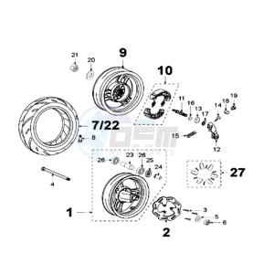 LUDIX 10 SP BLASTER drawing WHEELS