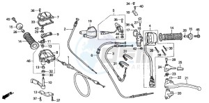 TRX350FM FOURTRAX 350 4X4 drawing CABLE/SWITCH