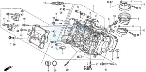 VFR800 drawing CYLINDER HEAD (FRONT)