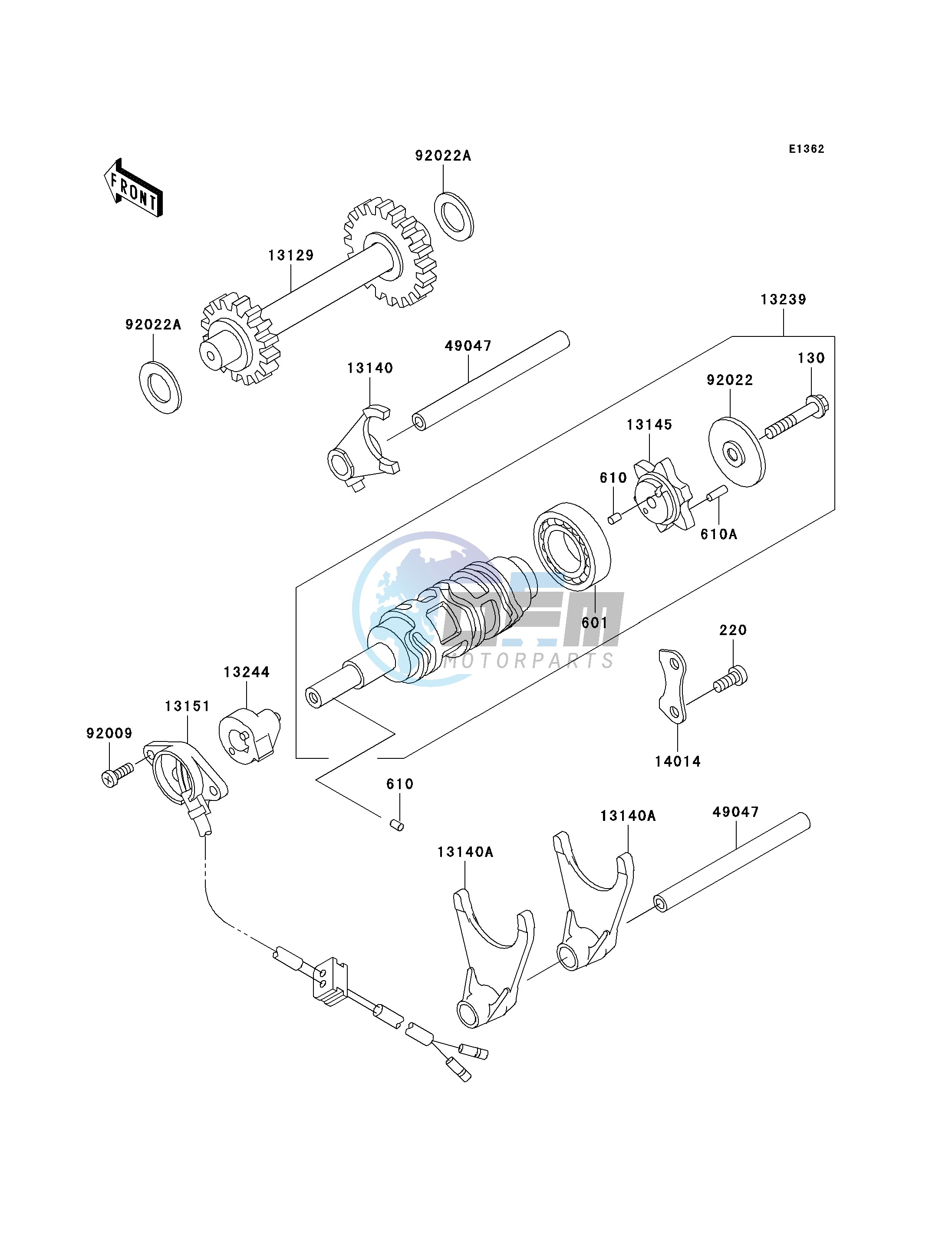 GEAR CHANGE DRUM_SHIFT FORK-- S- -