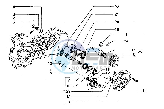 Rear wheel shaft