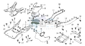 JOYRIDE 200 drawing FOOTREST / FRAME COWLING