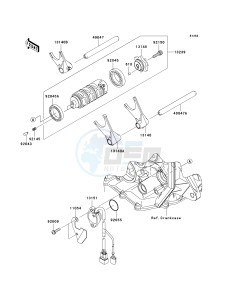 ZX 600 R [NINJA ZX-6R MONSTER ENERGY] (R9FA) R9F drawing GEAR CHANGE DRUM_SHIFT FORK-- S- -