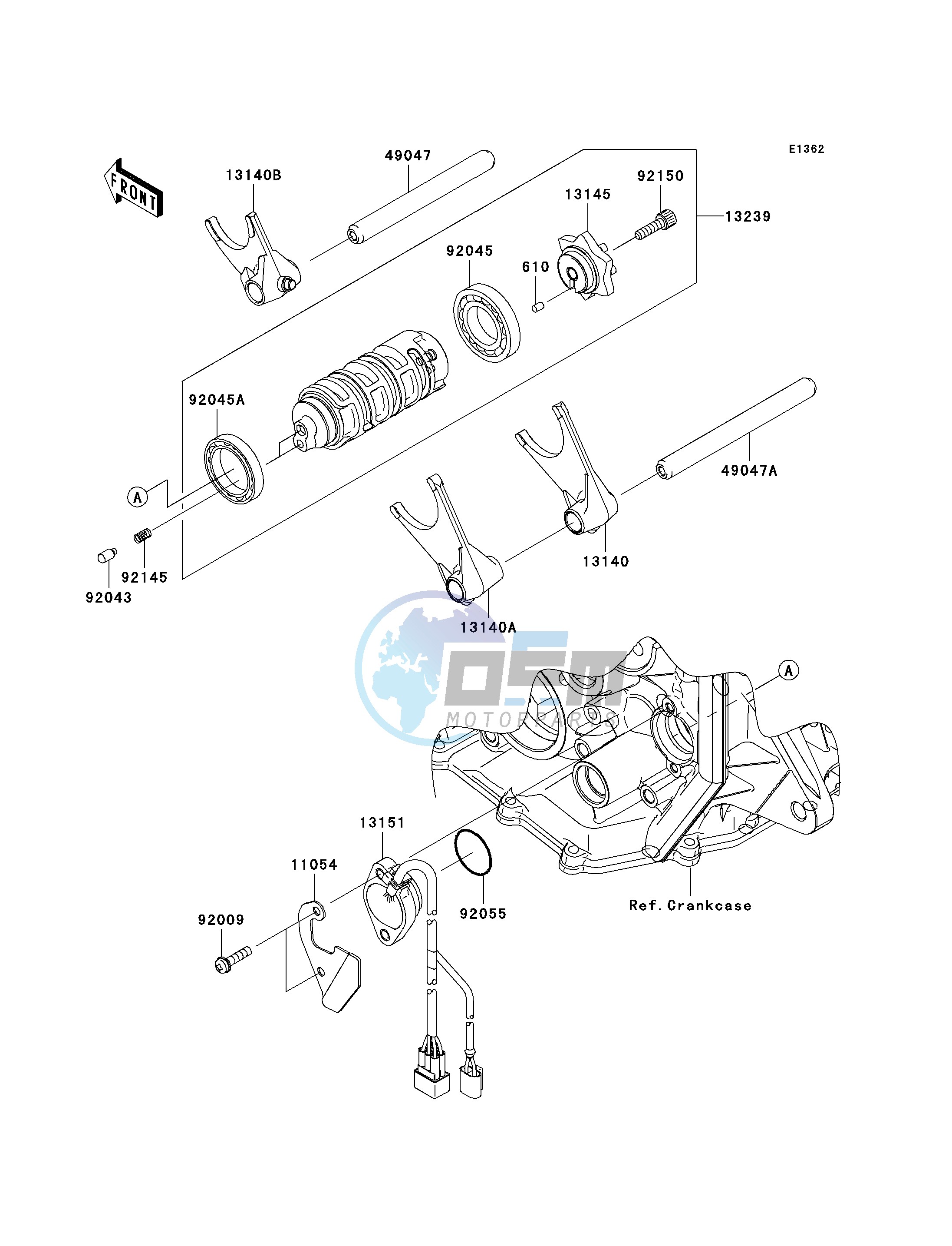 GEAR CHANGE DRUM_SHIFT FORK-- S- -