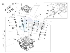 SX 125 E4 (APAC) drawing Cylinder head - valves