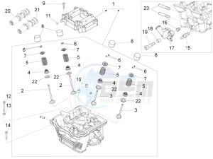 RS4 125 4T drawing Cylinder head - valves