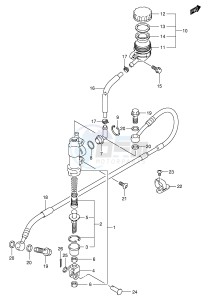 RM250 (E3-E28) drawing REAR MASTER CYLINDER (MODEL K3)