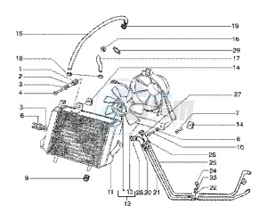 Runner 125 FX 2t drawing Cooling system