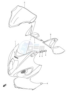 GSX1300R (E2) Hayabusa drawing COWLING BODY (MODEL K1)