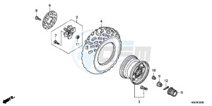 TRX500FPED TRX500FPE ED drawing FRONT WHEEL