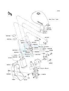 EJ 650 A [W650] (A2-A4 A4 CAN ONLY) W650 drawing FUEL EVAPORATIVE SYSTEM