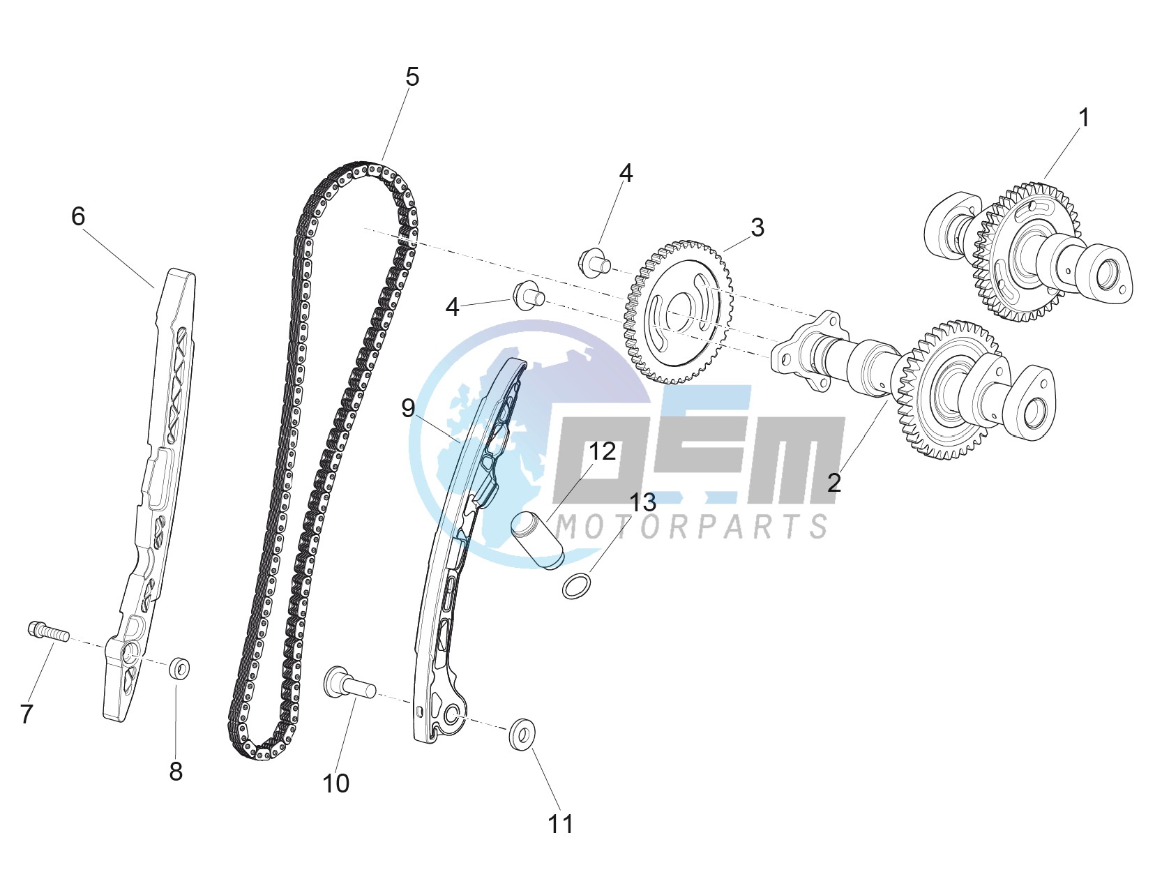 Rear cylinder timing system