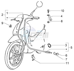 Liberty 125 la poste drawing Odometer transmissions - rear brake