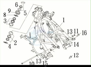 MAXSYM TL 508 (TL50W2-EU) (M2) drawing FRAME BODY COMP.(1) / MAXSYM TL 508 (TL50W2-EU) (M2)