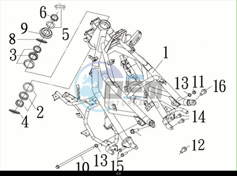 FRAME BODY COMP.(1) / MAXSYM TL 508 (TL50W2-EU) (M2)