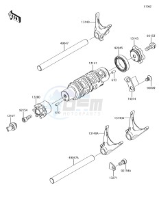 VULCAN S ABS EN650DHF XX (EU ME A(FRICA) drawing Gear Change Drum/Shift Fork(s)