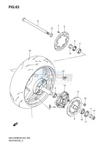 GSX1300BK (E2) drawing REAR WHEEL (GSX1300BKK8 U2K8 K9 UFK9 L0 UFL0)