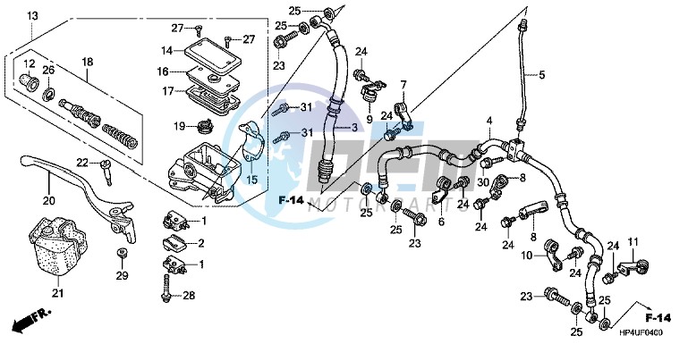 FR. BRAKE MASTER CYLINDER