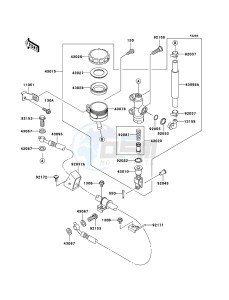 NINJA ZX-12R ZX1200B6F FR GB XX (EU ME A(FRICA) drawing Rear Master Cylinder