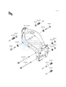 ZX 750 P [NINJA ZX-7R] (P1-P4) [NINJA ZX-7R] drawing FRAME FITTINGS