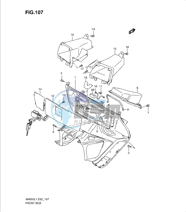 FRONT BOX (AN650L1 E19)