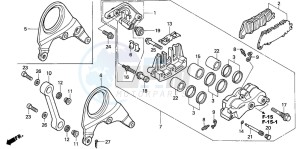 VFR800A drawing REAR BRAKE CALIPER