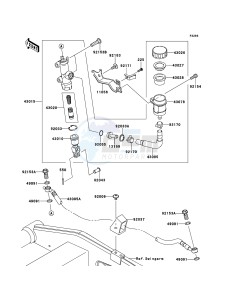 Z750R ZR750NCF UF (UK FA) XX (EU ME A(FRICA) drawing Rear Master Cylinder