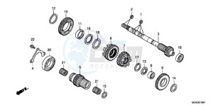 NC700XDC drawing TRANSMISSION (NC700XD) (MAINSHAFT)