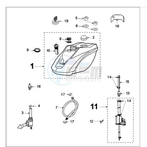 LUDIX 14 L ELEGANCE drawing TANK AND FUEL PUMP